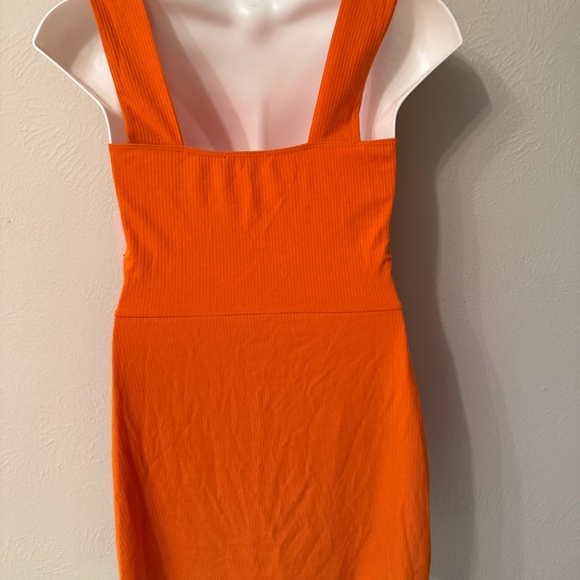 NWT Reformation size XL Laurena Knit Dress Citrus Ribbed Square Neck - Picture 7 of 14